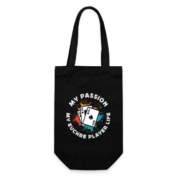 Euchre Player My Passion My Euchre Card Game Lover - Gift Bag for Bottles - black - Front