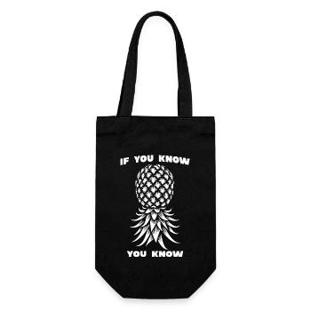 Funny Swinger Upside Down Pineapple Sexual - Gift Bag for Bottles - black - Front