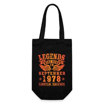 Legends sont nés en Septembre 1978 Anniversaire - Sac à bouteille - noir - Devant