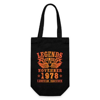 Legends sont nés en Novembre 1978 Anniversaire - Sac à bouteille - noir - Devant