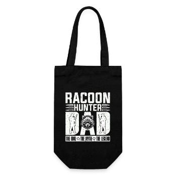 Racoon Hunter Dad The Idol The Myth Loves Hunting - Geschenkbeutel für Flaschen - Schwarz - Vorne
