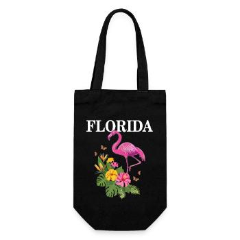 Souvenir flamant rose de Floride États-Unis Amérique - Sac à bouteille - noir - Devant