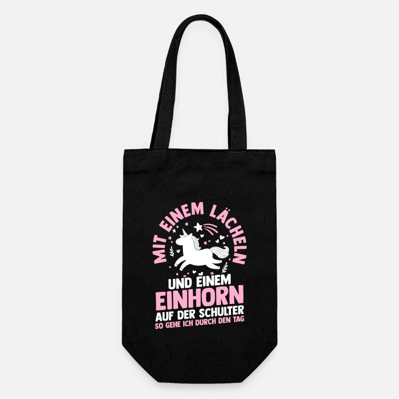 Einhorn - Geschenkbeutel für Flaschen - Schwarz