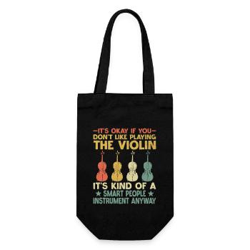 It's Okay If You Don't Like Playing The Violin Vio - Gift Bag for Bottles - black - Front