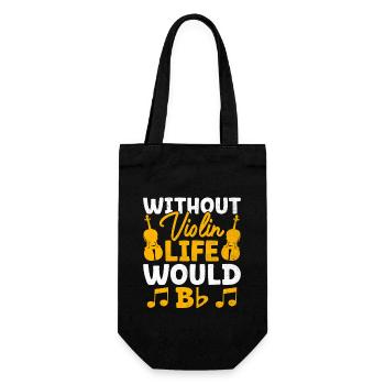 Sans violon, la vie serait plate violoniste violoniste - Sac à bouteille - noir - Devant
