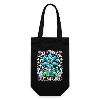 Hydration Drink Water Stay Hydrated - Gift Bag for Bottles - black - Front