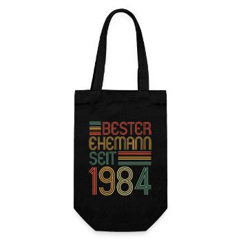 Best husband since 1984 40th wedding anniversary - Gift Bag for Bottles - black - Front