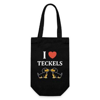 Humour chien teckel - Sac à bouteille - noir - Devant