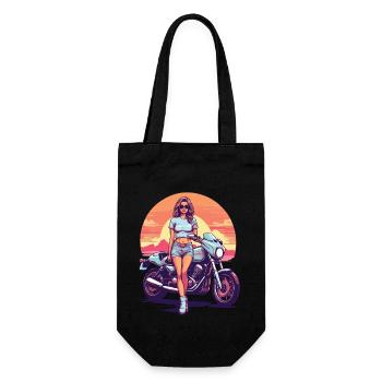 Vintage Californie moto motard esthétique - Sac à bouteille - noir - Devant