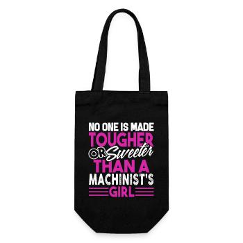 Machinist No One Is Sweeter Than a Machinist Girl - Gift Bag for Bottles - black - Front