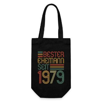 Best Husband Since 1979 45th Wedding Anniversary - Gift Bag for Bottles - black - Front