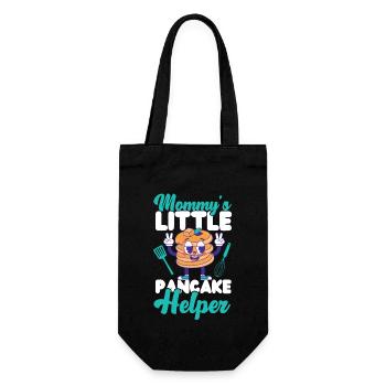 Pancake Lover Kids Mom Mommy's - Geschenkbeutel für Flaschen - Schwarz - Vorne