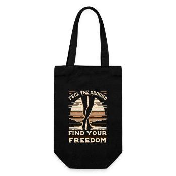 Barefood Lifestlye Ntural Foot Health Foot - Gift Bag for Bottles - black - Front