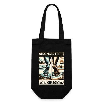 Barefood Lifestlye Ntural Foot Health Foot - Gift Bag for Bottles - black - Front
