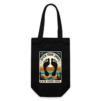 Barefood Lifestylee Ntural Foot Health Foot - Gift Bag for Bottles - black - Front