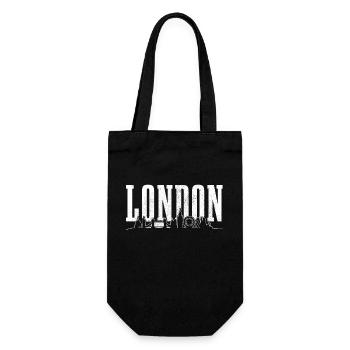 London England UK Souvenir Gift - Gift Bag for Bottles - black - Front