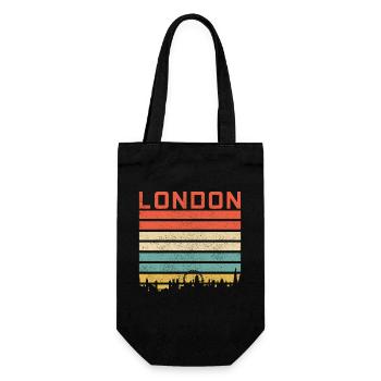 London England UK Souvenir Gift - Gift Bag for Bottles - black - Front