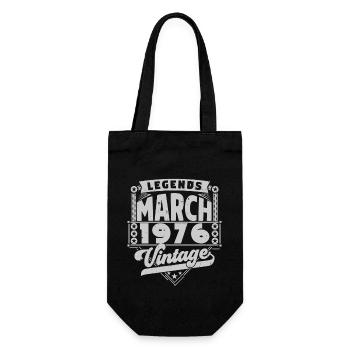 Cadeau Vintage Anniversaire mars 1976, mars 1976. - Sac à bouteille - noir - Devant