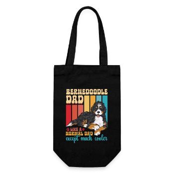 Bernedoodle Hund - Geschenkbeutel für Flaschen - Schwarz - Vorne