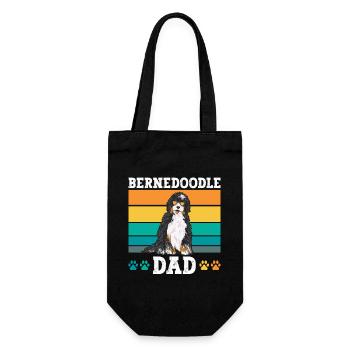 Bernedoodle Dog - Gift Bag for Bottles - black - Front