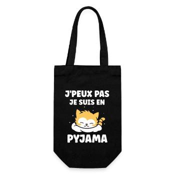 Je peux pas je suis en pyjama - Sac à bouteille - noir - Devant