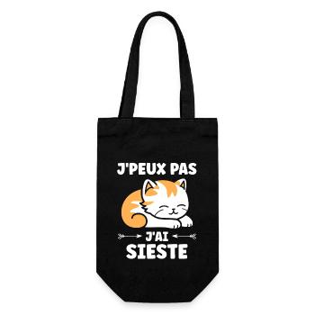 J'ai sieste - Sac à bouteille - noir - Devant