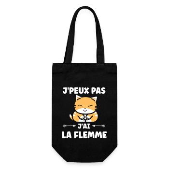 J'ai la flemme - Sac à bouteille - noir - Devant