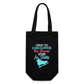 Modern Princess: Ice Skates Not Slippers - Gift Bag for Bottles - black - Front
