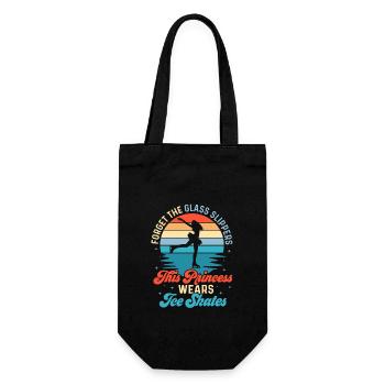 Enchanted Ice: Where Skates Beat Slippers - Gift Bag for Bottles - black - Front