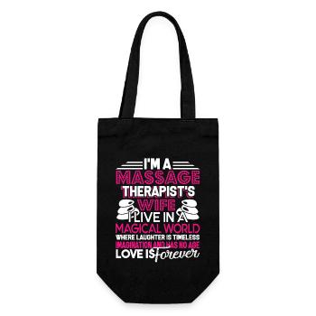 Massage Therapist Massage Therapist's Wife - Gift Bag for Bottles - black - Front