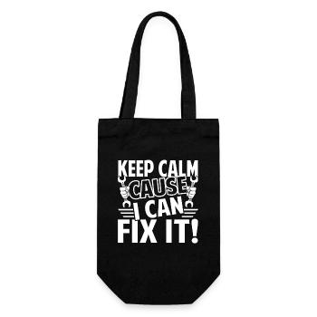 Mechanic Mechanic Keep Calm I Can Fix It - Gift Bag for Bottles - black - Front