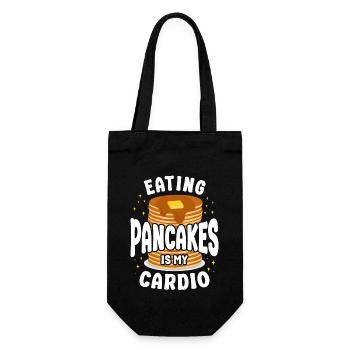 Pancake Lover Kids Eating Pancakes - Geschenkbeutel für Flaschen - Schwarz - Vorne
