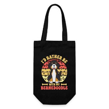 Chien Bernedoodle - Sac à bouteille - noir - Devant