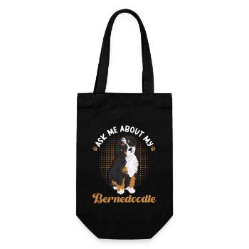Bernedoodle Dog - Gift Bag for Bottles - black - Front