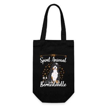 Chien Bernedoodle - Sac à bouteille - noir - Devant