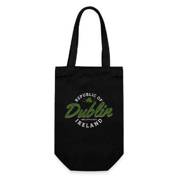 Irland Dublin UK Irish Souvenir Geschenk - Geschenkbeutel für Flaschen - Schwarz - Vorne