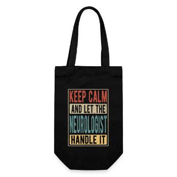Neurologe Retro Geschenk - Geschenkbeutel für Flaschen - Schwarz - Vorne
