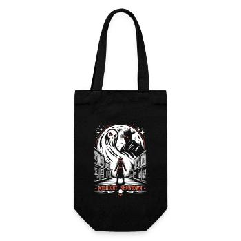 Cowboy Barn Bull Rider Rodeo Country Western - Geschenkbeutel für Flaschen - Schwarz - Vorne