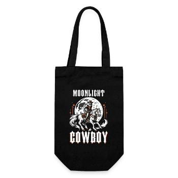Cowboy Barn Bull Rider Rodeo Country Western - Geschenkbeutel für Flaschen - Schwarz - Vorne