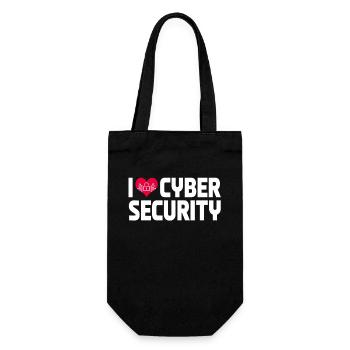 CyberIch Liebe Cybersicherheit - Geschenkbeutel für Flaschen - Schwarz - Vorne