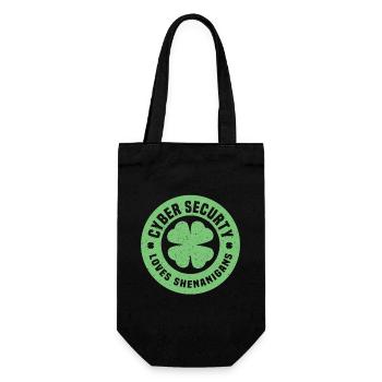 Cyber Security St. Patrick's Day - Geschenkbeutel für Flaschen - Schwarz - Vorne