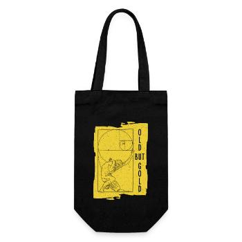 Mathe Goldener Schnitt Folge Fibonacci Kunst - Geschenkbeutel für Flaschen - Schwarz - Vorne