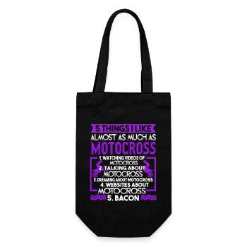 Motocross 5 Things I Like As Much As Motocross - Gift Bag for Bottles - black - Front