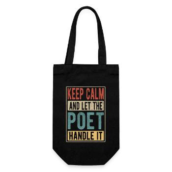 Poet Retro Geschenk - Geschenkbeutel für Flaschen - Schwarz - Vorne