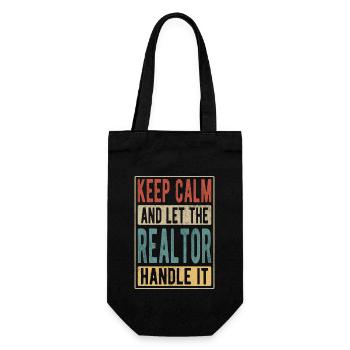 Makler Retro Geschenk - Geschenkbeutel für Flaschen - Schwarz - Vorne