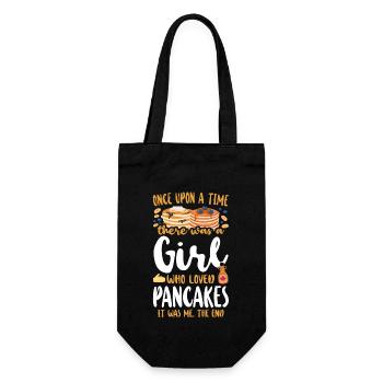 Pancake Lover Kids Girl Once Upon - Geschenkbeutel für Flaschen - Schwarz - Vorne