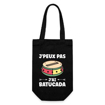 Humour tambour batucada - Sac à bouteille - noir - Devant