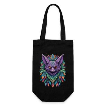 Bat Dream Catcher Mandala Design - Gift Bag for Bottles - black - Front