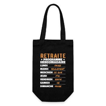 Retreat Weekly Retreat Funny Retreat Program - Gift Bag for Bottles - black - Front