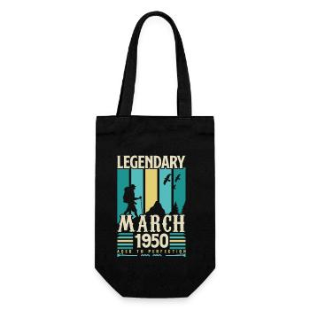Anniversaire Mars 1950, cadeau Vintage mars 1950. - Sac à bouteille - noir - Devant